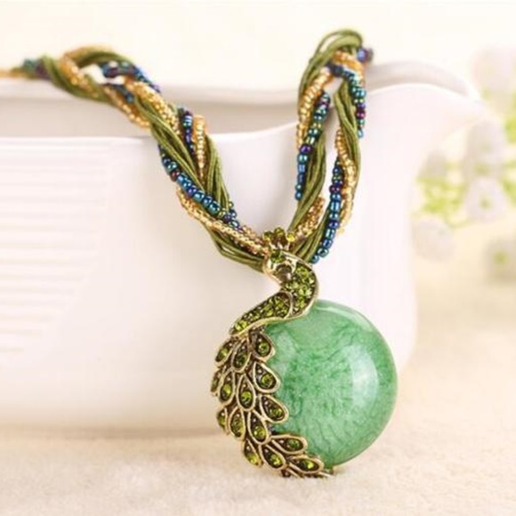 Unknown Jewelry - Jewelry Retro Bohemia Style Pendant Opal